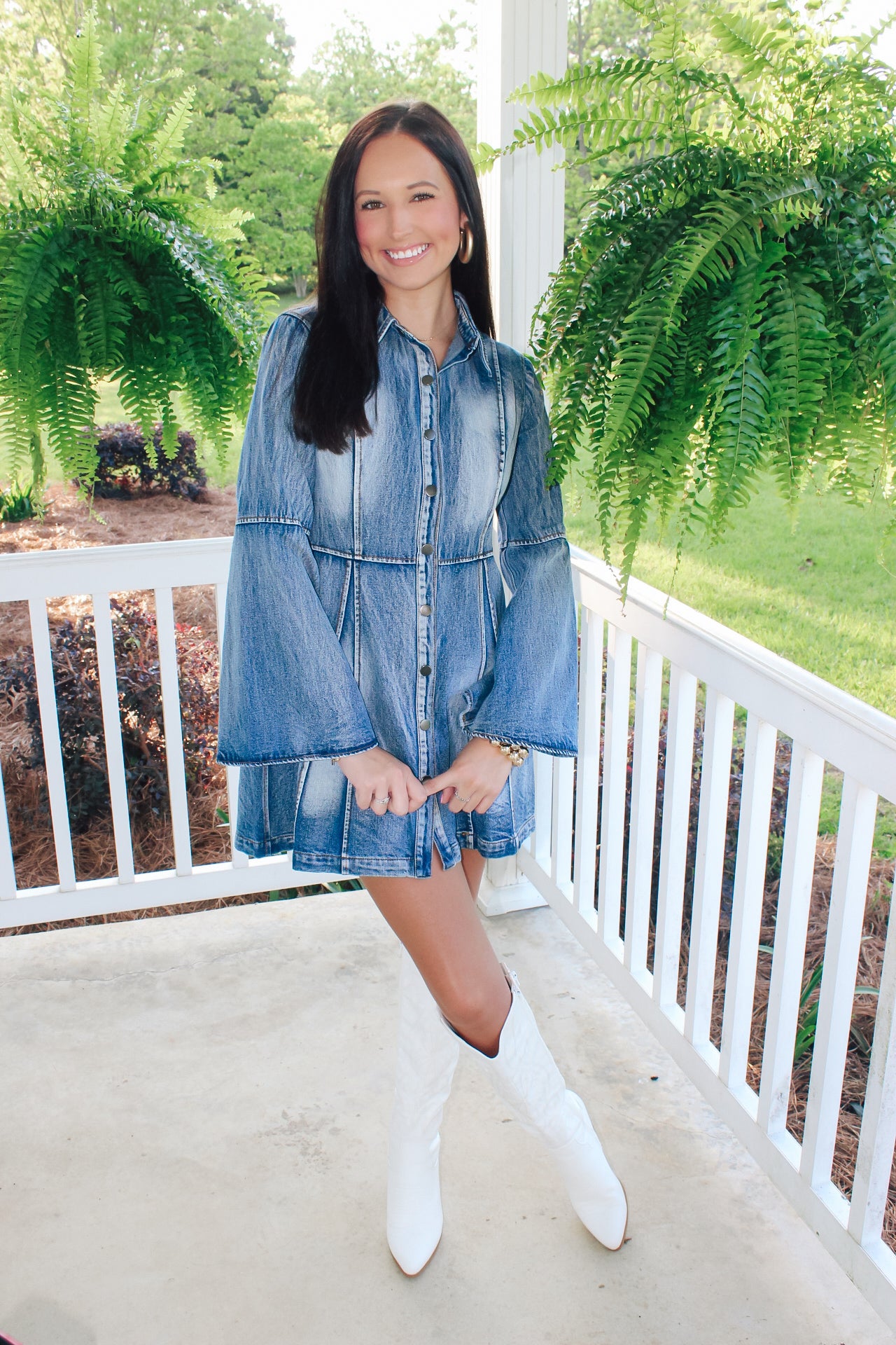 Balloon Sleeve Denim Dress – Allie Lynn's Boutique