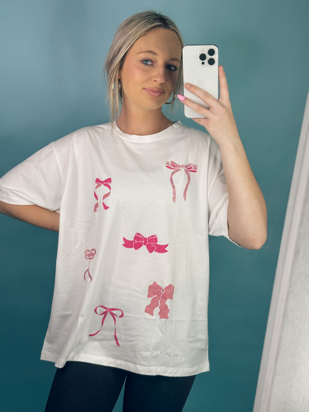 Glitter Bow Ribbons Graphic Tee