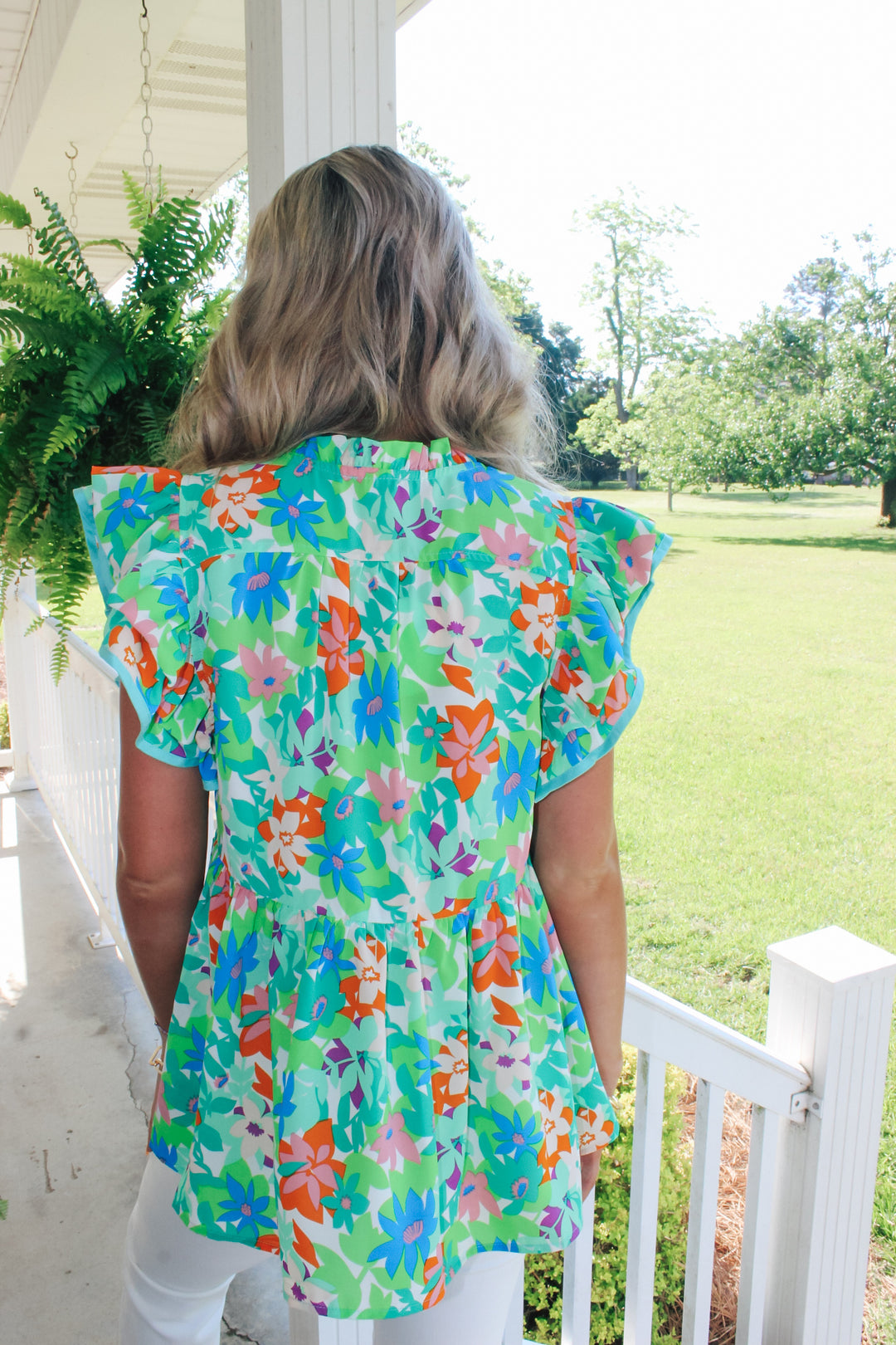 Emerald Floral Galore Top