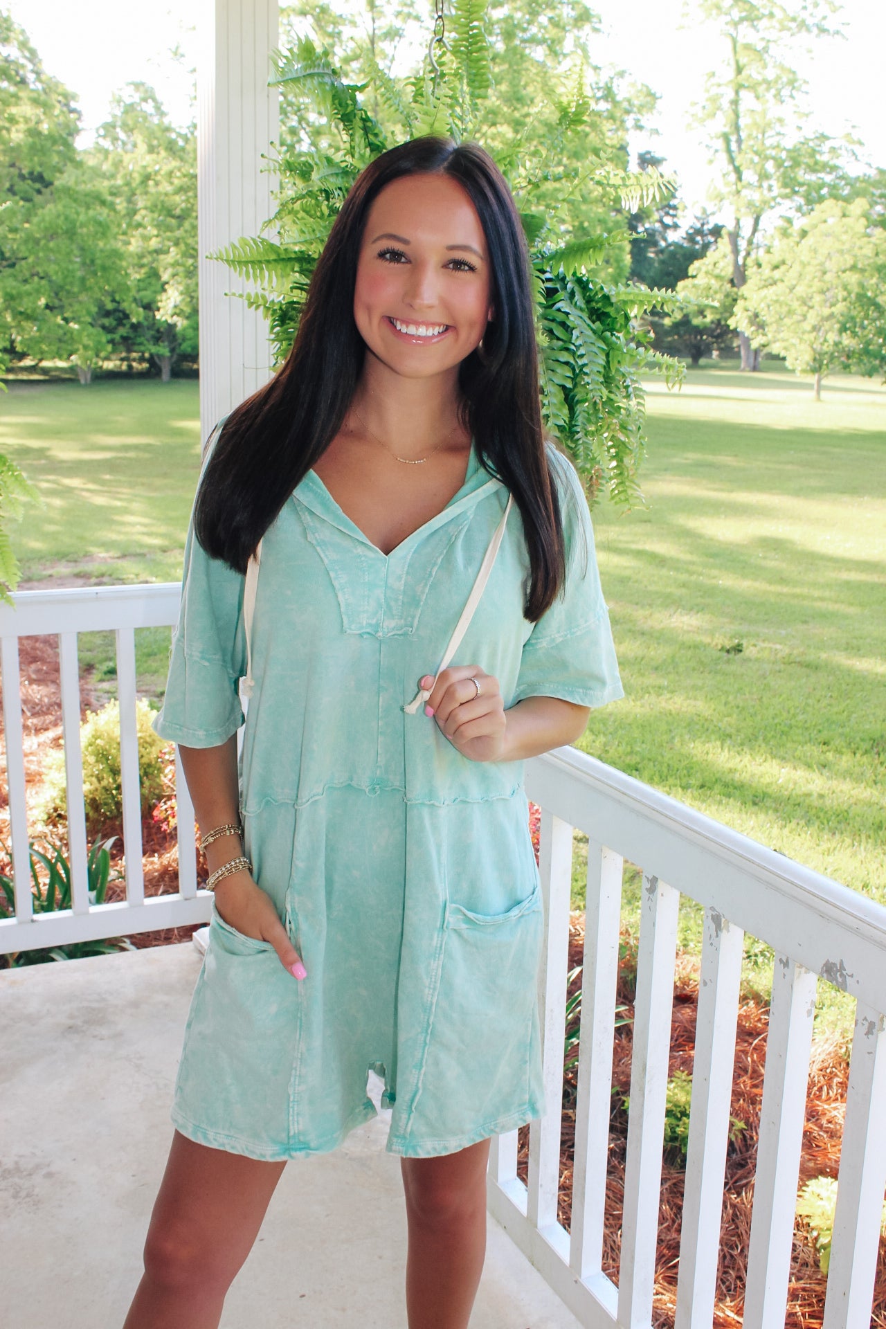 Mint green romper best sale