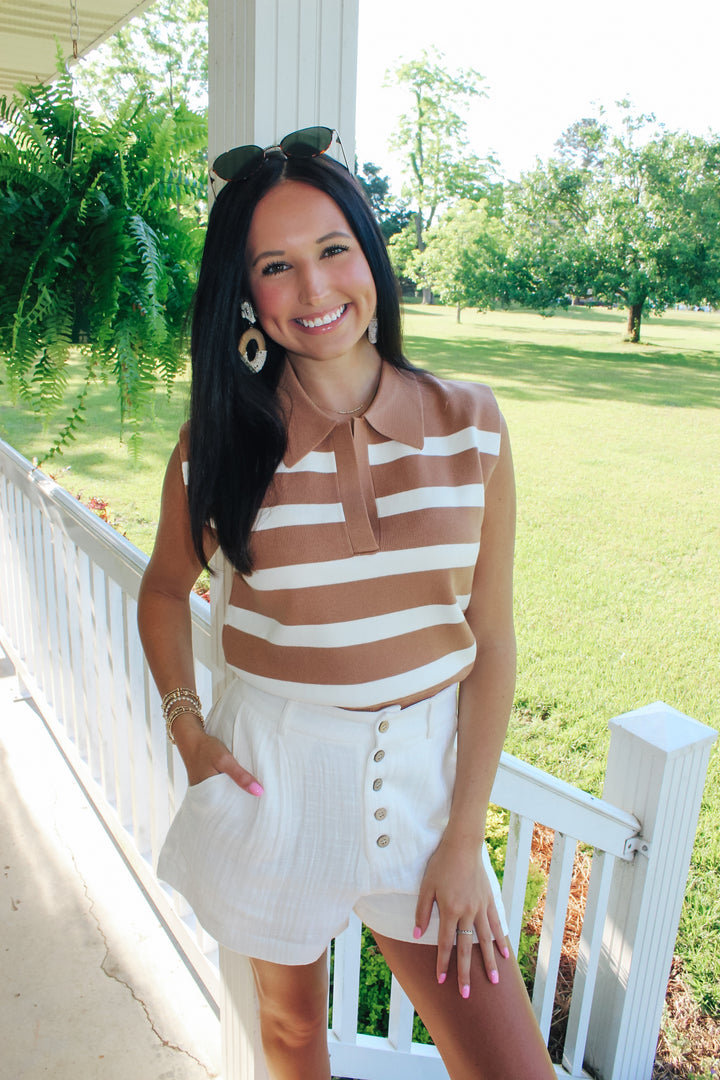 Coco Striped Sleeveless Top