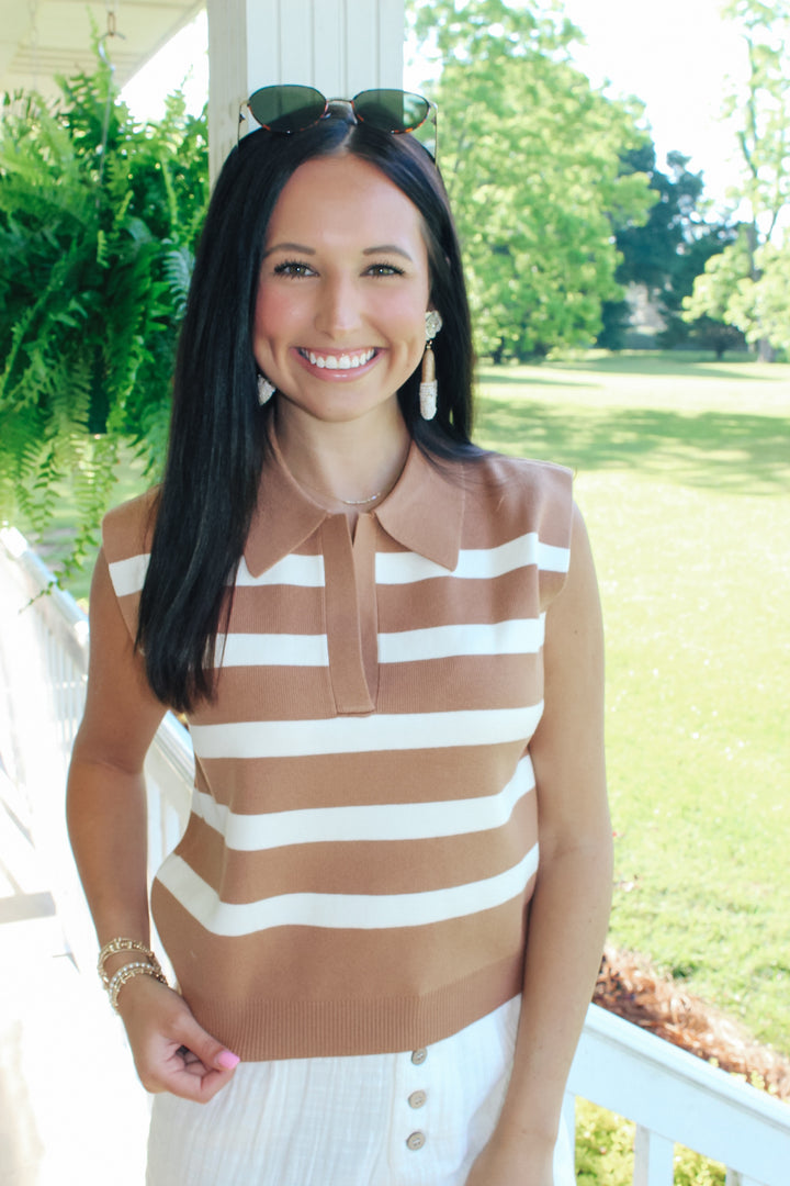 Coco Striped Sleeveless Top