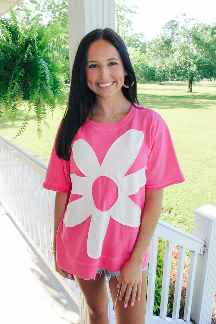 Flower Patch Top "Hot Pink"