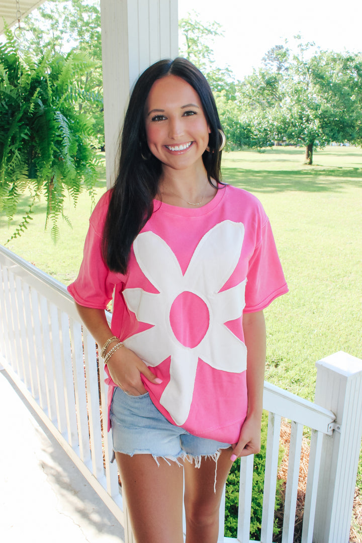 Flower Patch Top "Hot Pink"