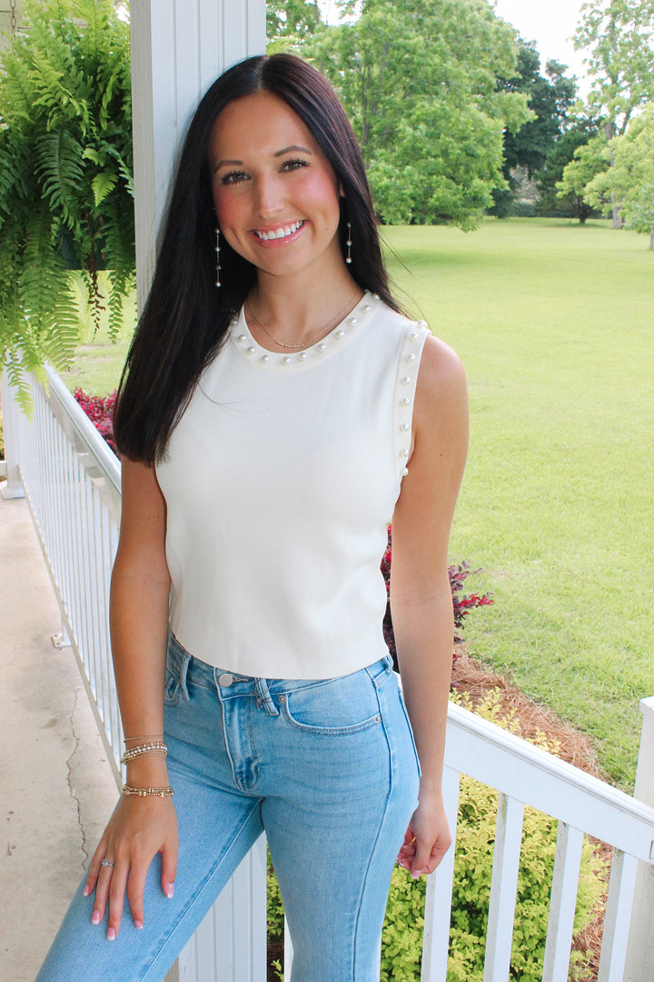 Cream Pearl Tank