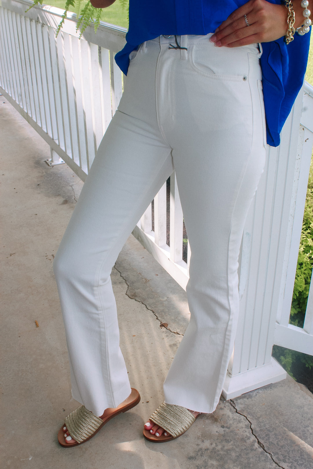 HR Vintage Skinny Flare "White"