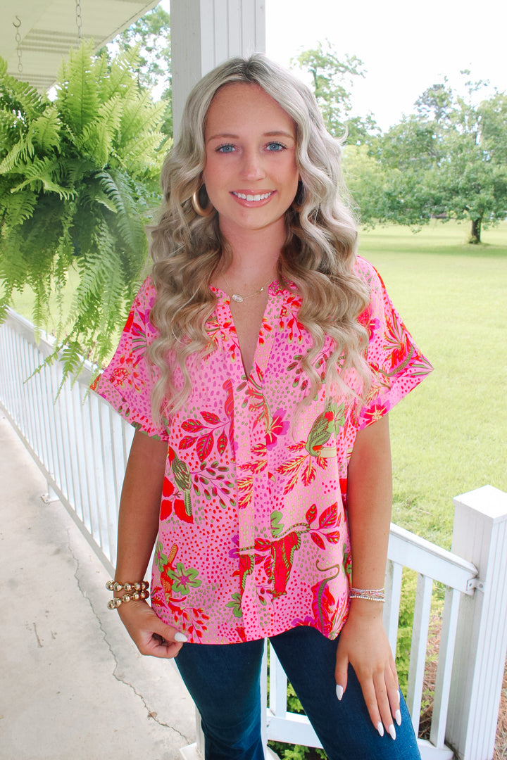 Turning Tropical Printed Top