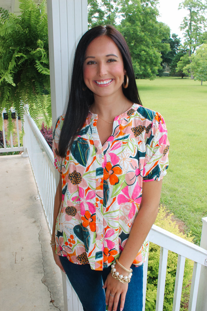 Groovy Florals Top