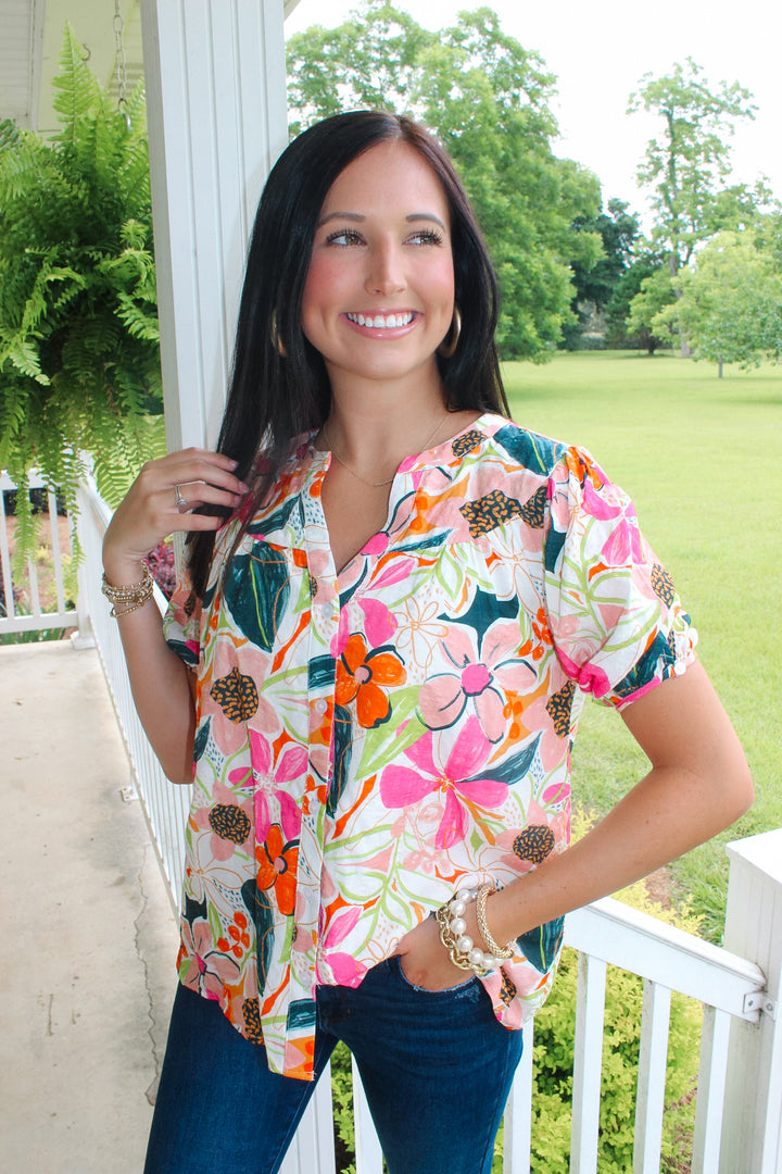 Groovy Florals Top