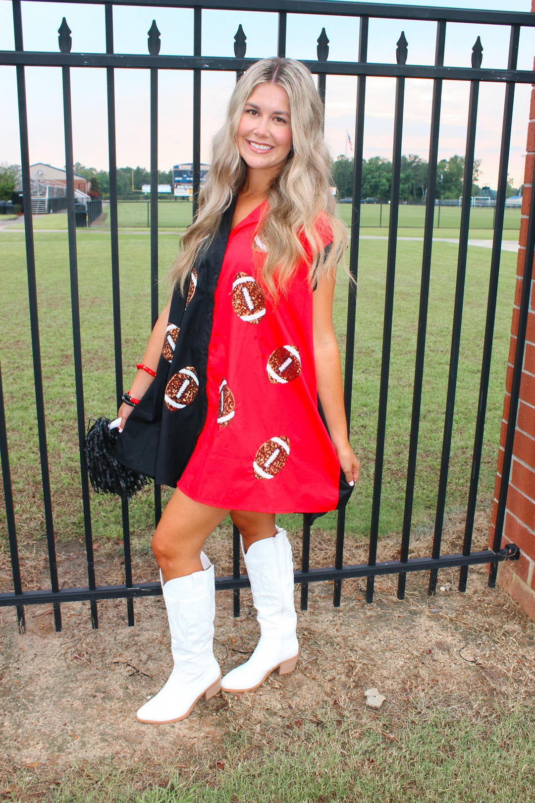 Football Poplin Color Block Dress