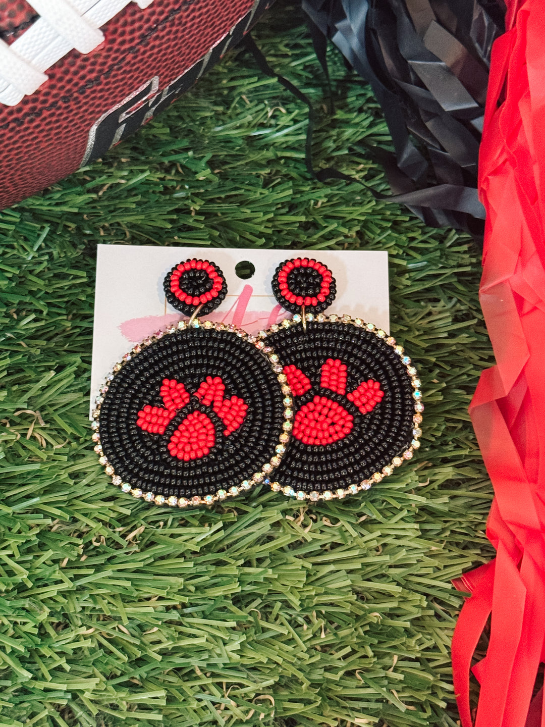 Dawg Paw Sequin Earrings