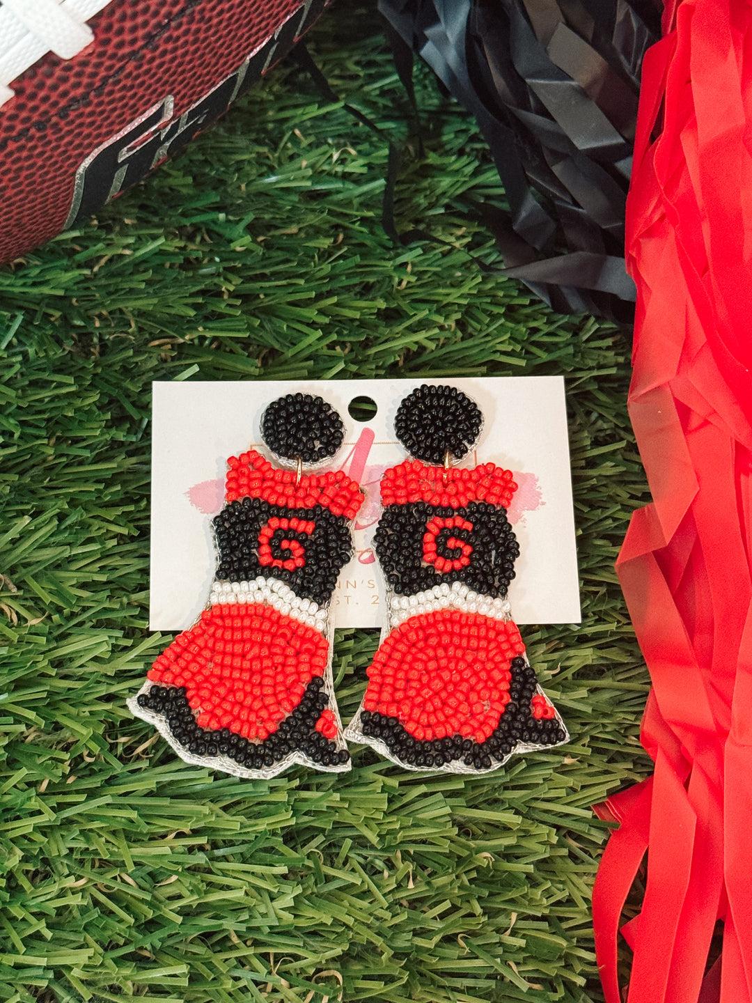 Georgia Bulldog Cheerleader Earrings