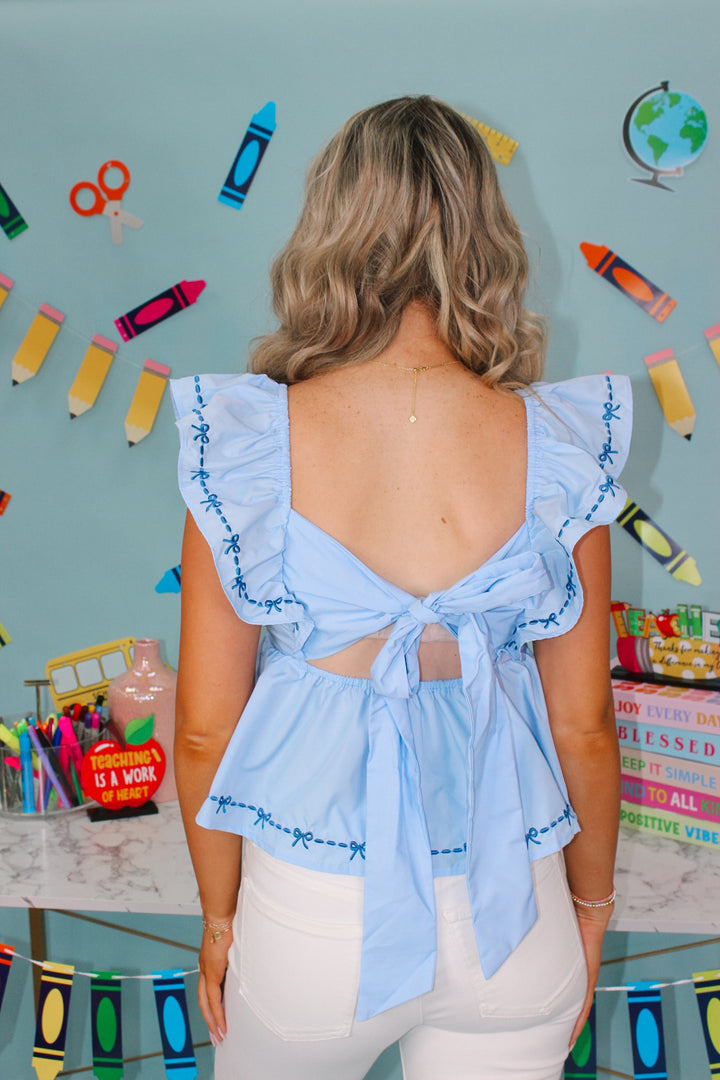 Baby Blue Baby Doll Top