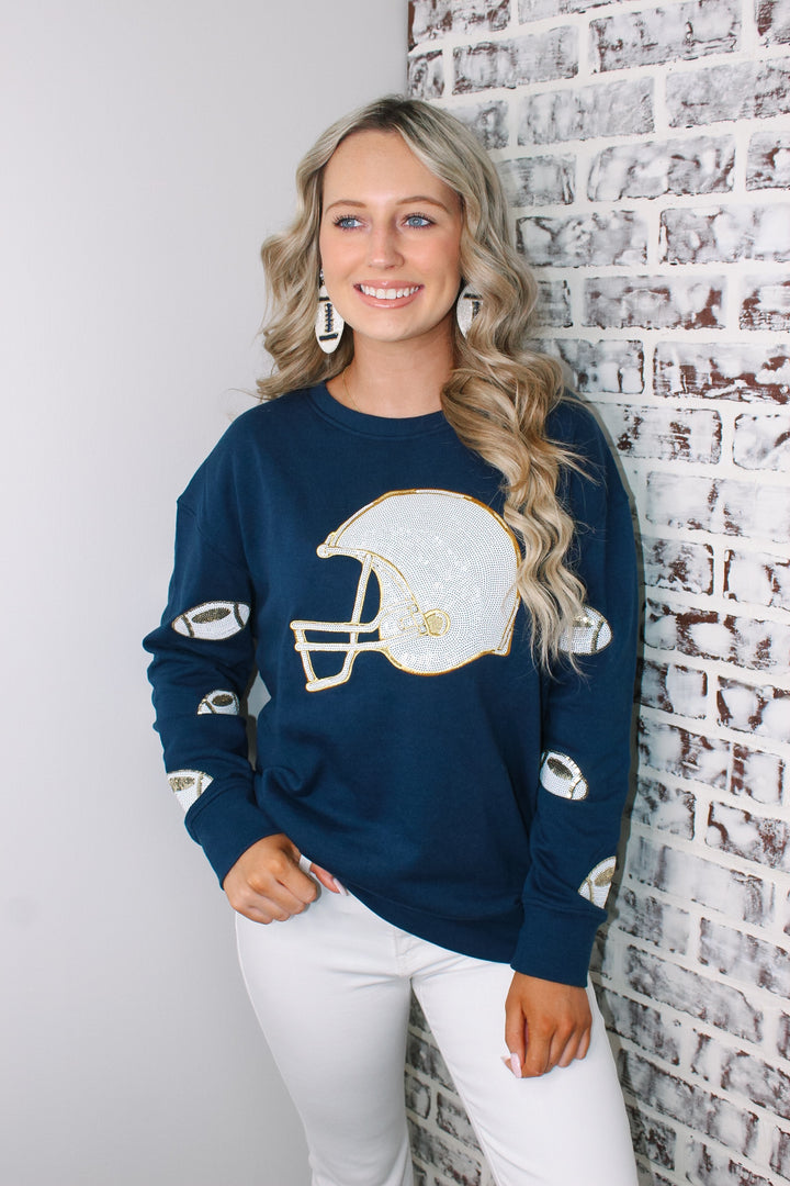 Jacket Pride Helmet and Football Sweater "Navy"