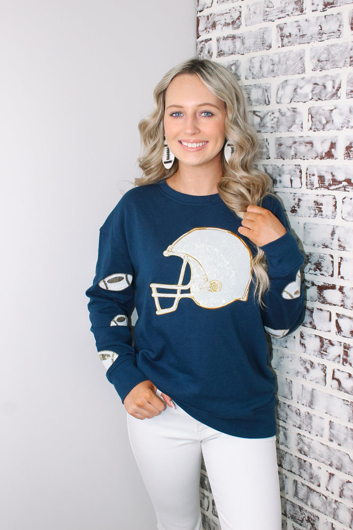 Jacket Pride Helmet and Football Sweater "Navy"