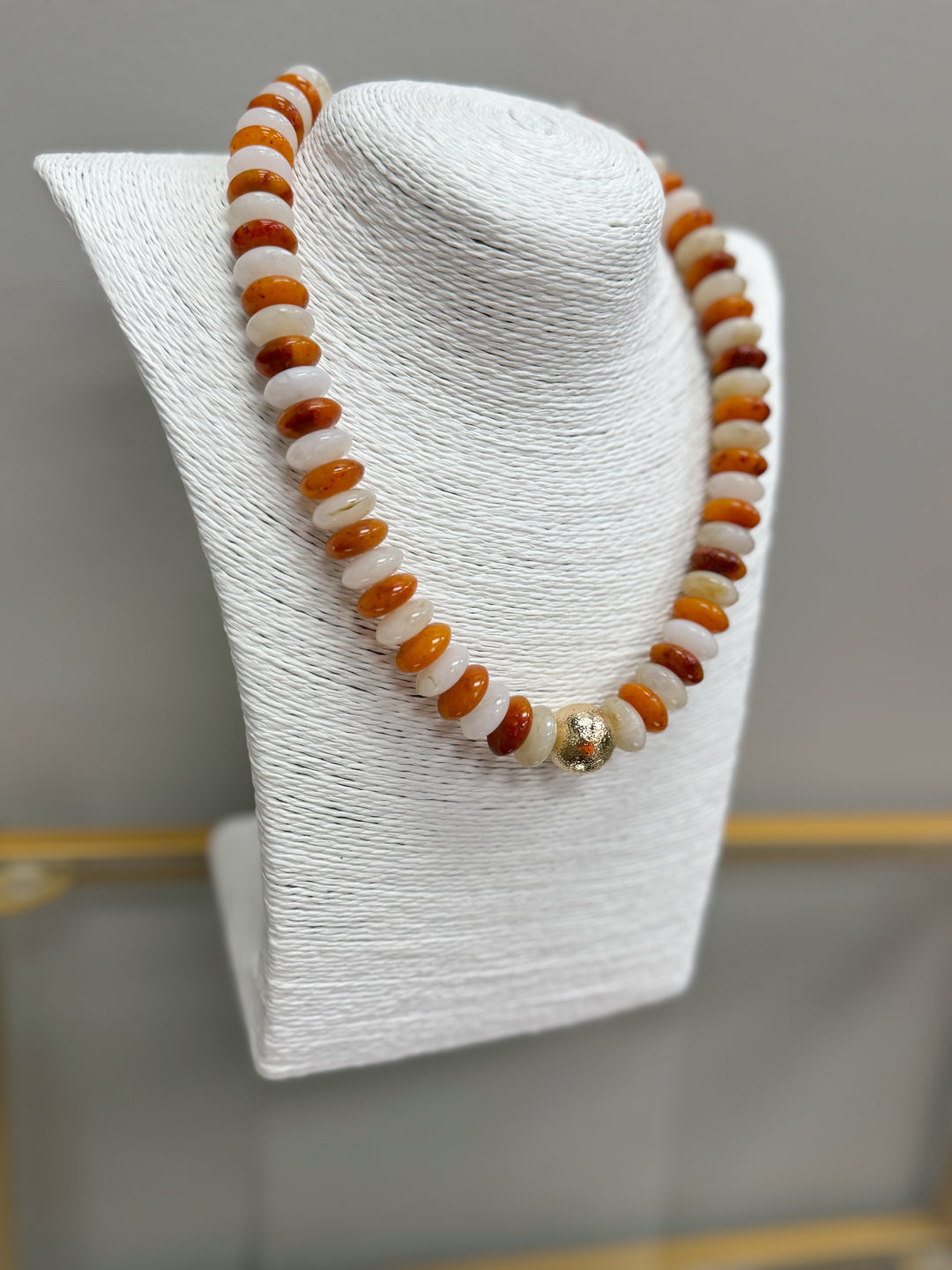 Blake Beaded Necklace "Brick"