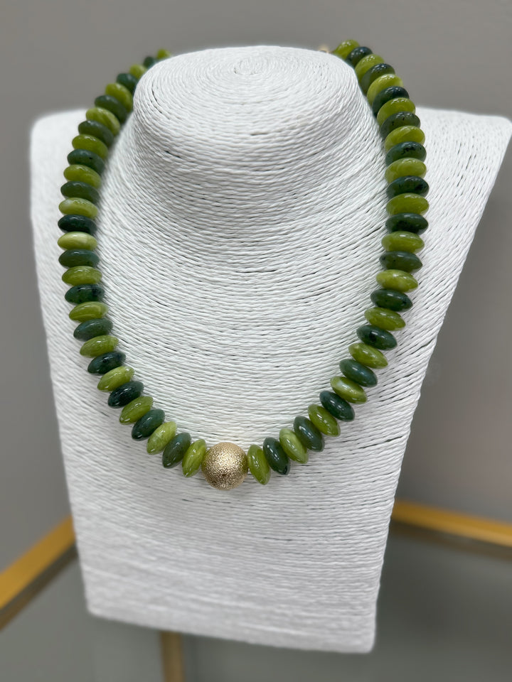 Blake Beaded Necklace "Olive"