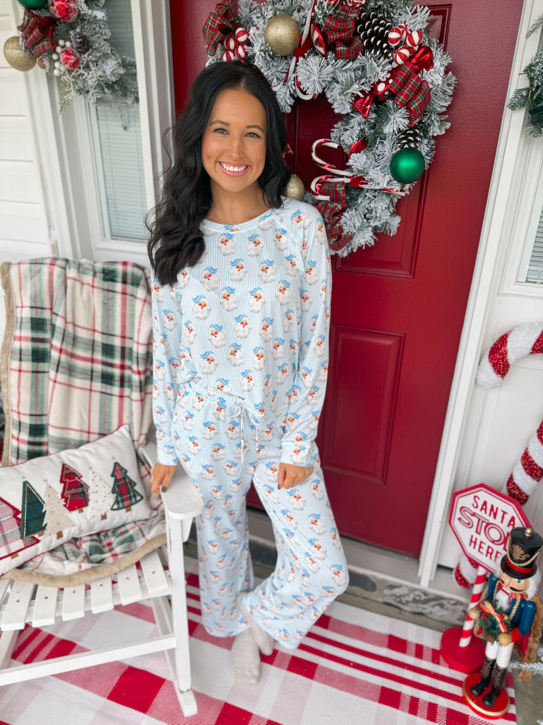 Annie Pajamas - Christmas "Santa Baby Blue"