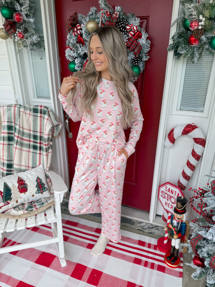 Annie Pajamas - Christmas "Santa Baby Pink"