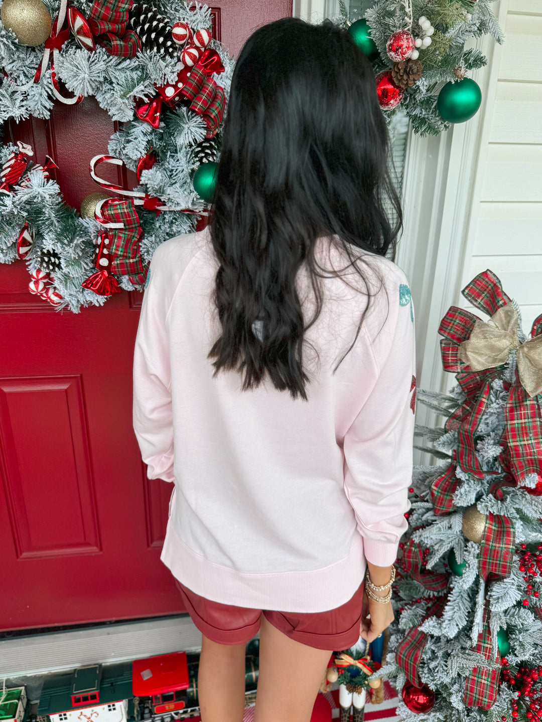 Katie Sweatshirt- Christmas "Bows"