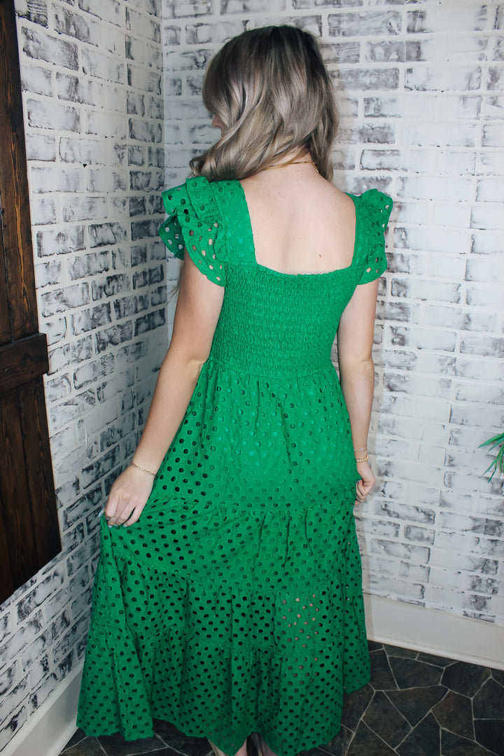 Spring Fling Midi Dress "Green"