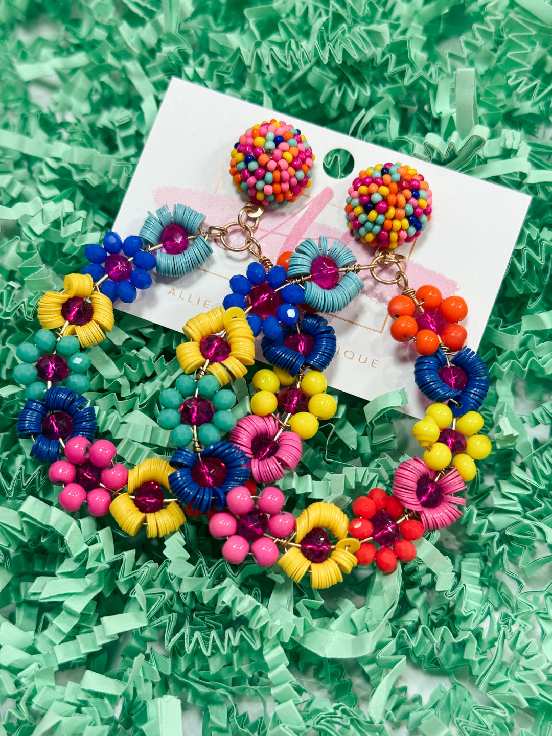 Fun Floral Earrings "Multi Color"