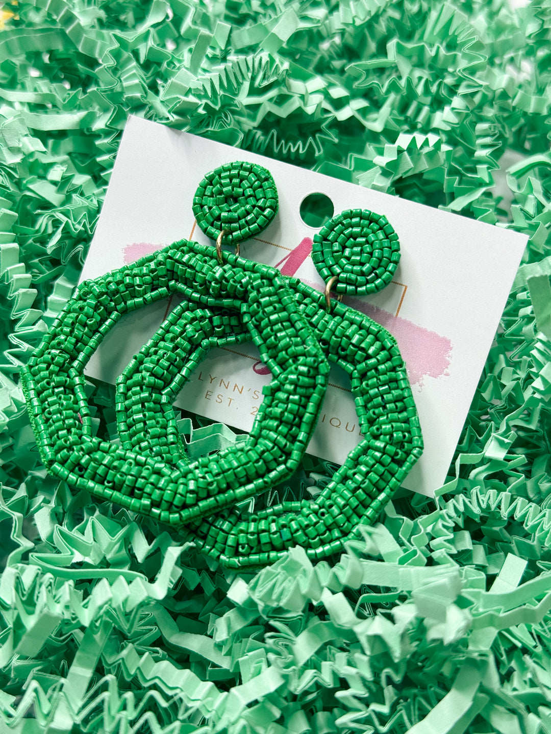 Octagon Color Pop Earrings "Green"