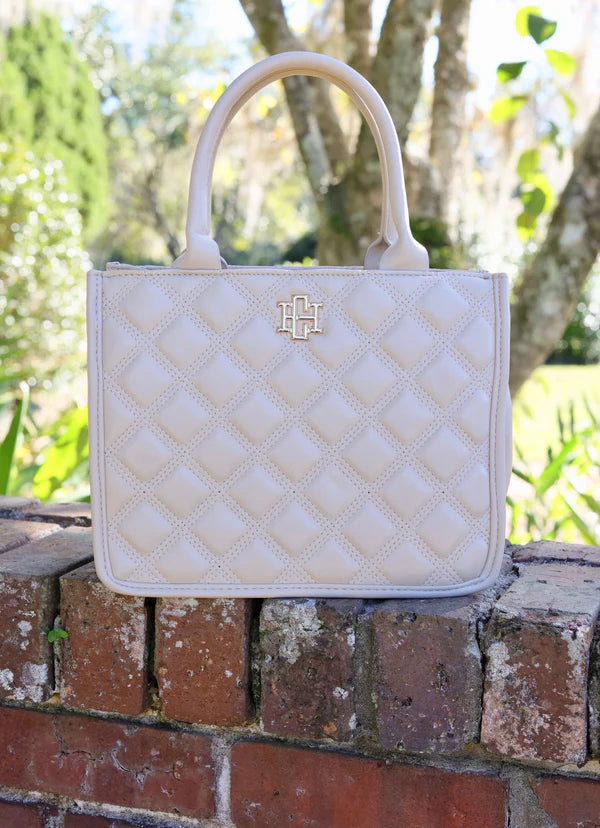 Caroline Hill - Ricky Mini Tote "Nude Quilted DQ"