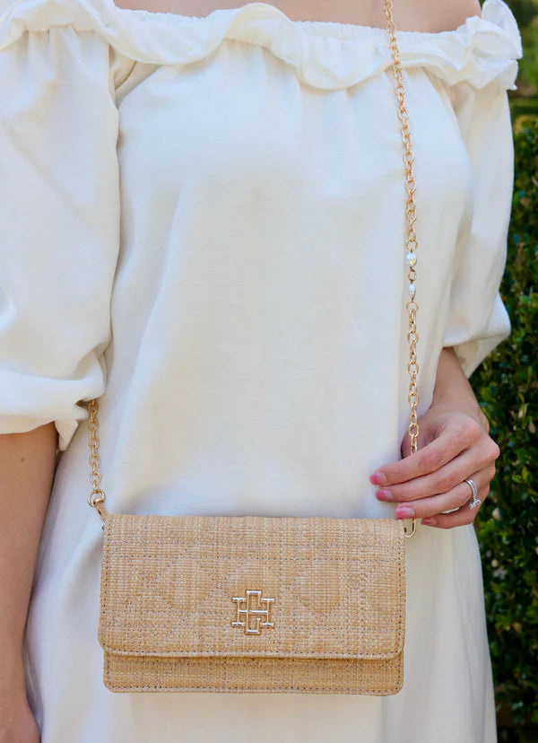 Caroline Hill - Brynleigh Clutch Crossbody "Natural Quilted LQ"