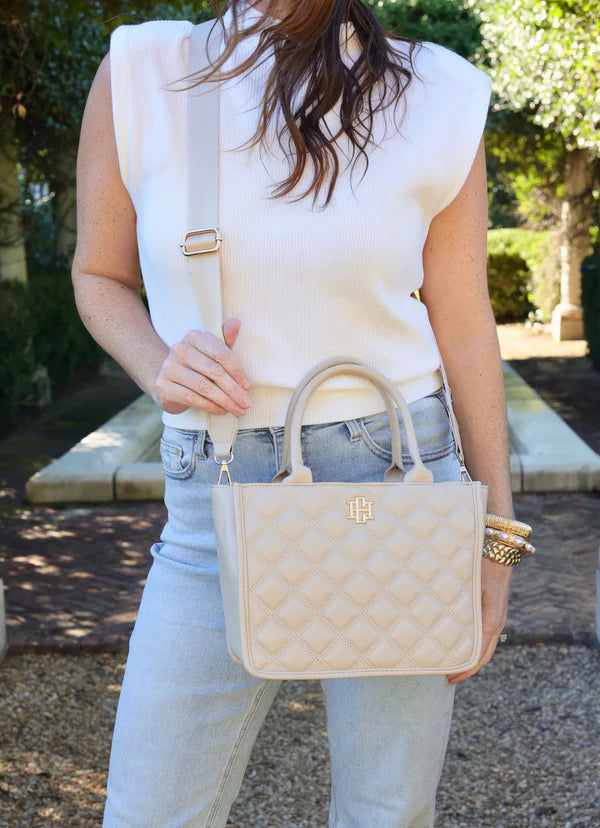 Caroline Hill - Ricky Mini Tote "Nude Quilted DQ"