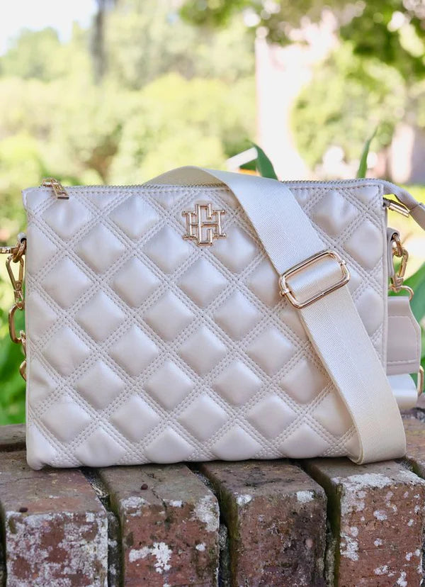 Caroline Hill - Ariana Crossbody "Pearl Quilted DQ"