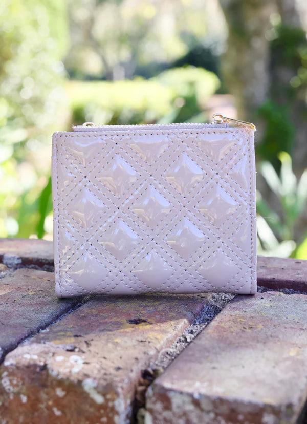 Caroline Hill - Monica Double Zip Wallet "Nude Patent SQ"