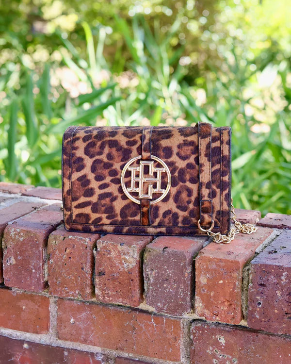 Caroline Hill - Cecilia Circle Logo Handbag "Spotted Saddle"