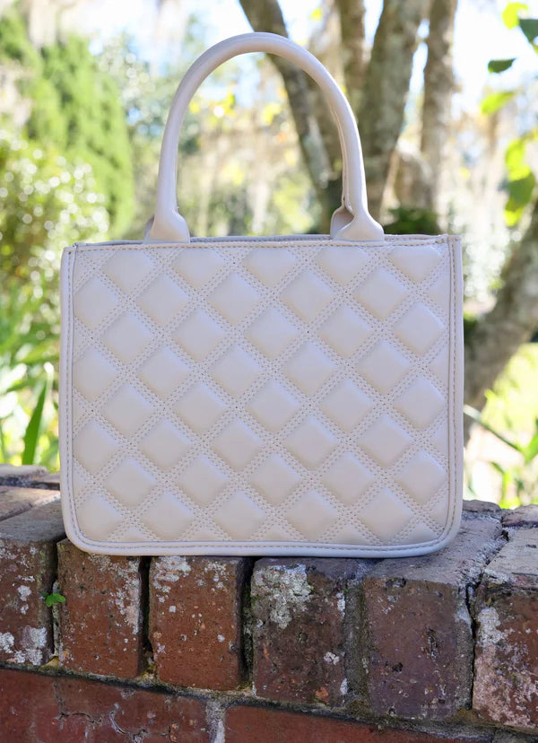 Caroline Hill - Ricky Mini Tote "Nude Quilted DQ"