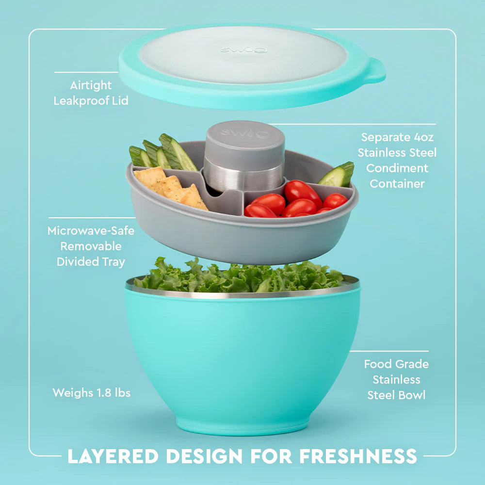 Swig - Shimmer Aquamarine Lunch Bowl Set 60oz