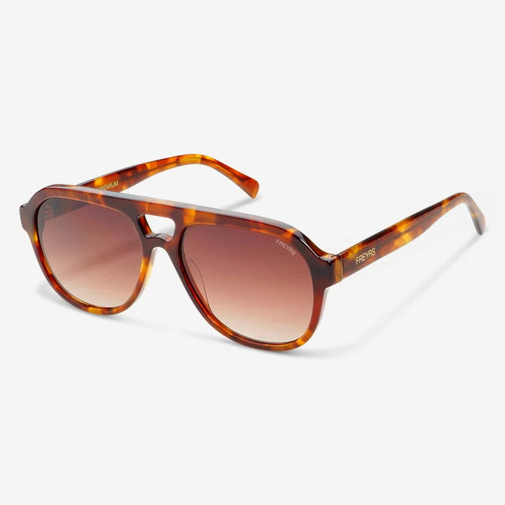 FREYRS - Rio Unisex Aviator Sunglasses - Dark Tortoise/Brown