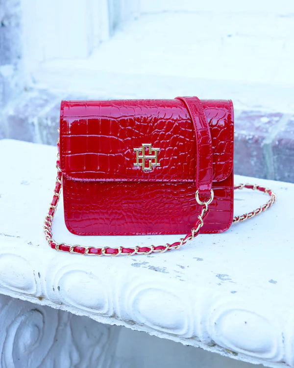 Caroline Hill - Evelyn Crossbody "Red Patent EC"