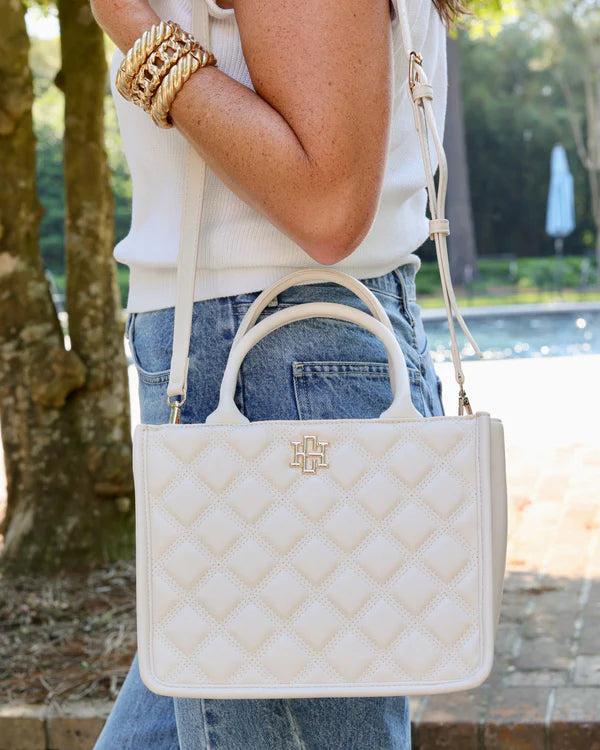 Caroline Hill - Ricky Mini Tote "Cream Quilted DQ"