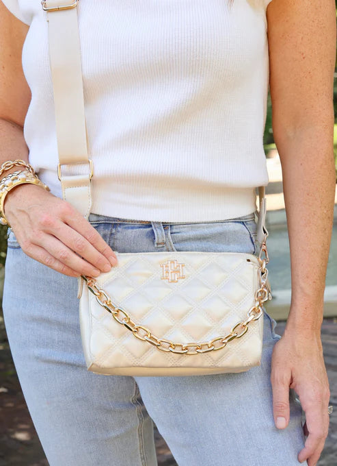 Caroline Hill - Jace Quilted Crossbody "Pearl Quilted DQ"