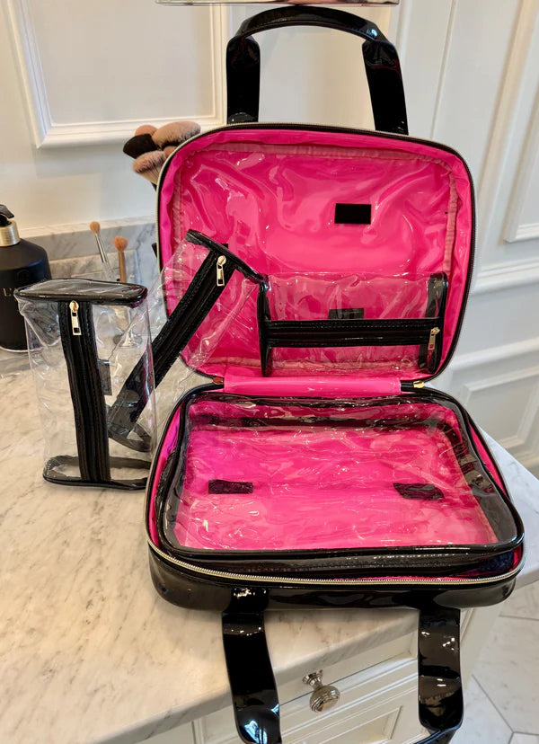 Caroline Hill - Punta Cana Large Case "Black Patent SQ"