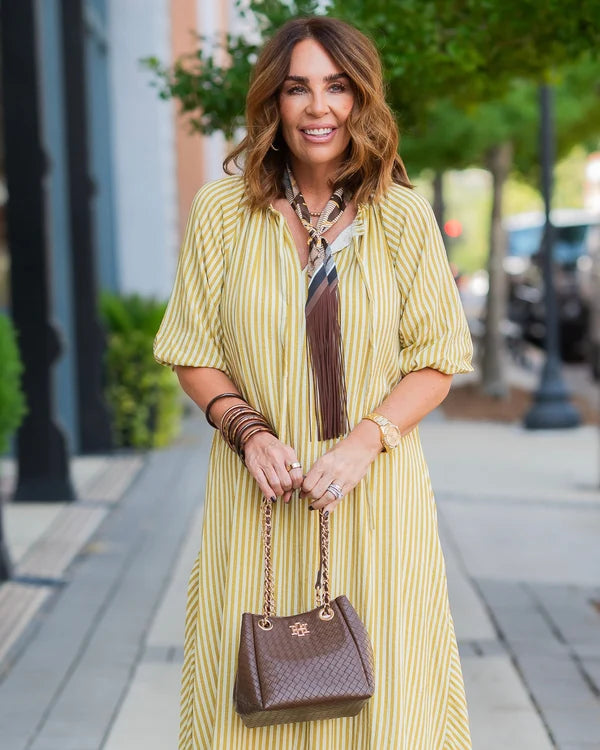 Caroline Hill - Lainey Mini Tote - Woven Chocolate
