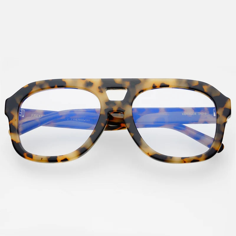 FREYRS - Voyager Acetate Oversized Aviator Sunglasses - Milky Tortoise