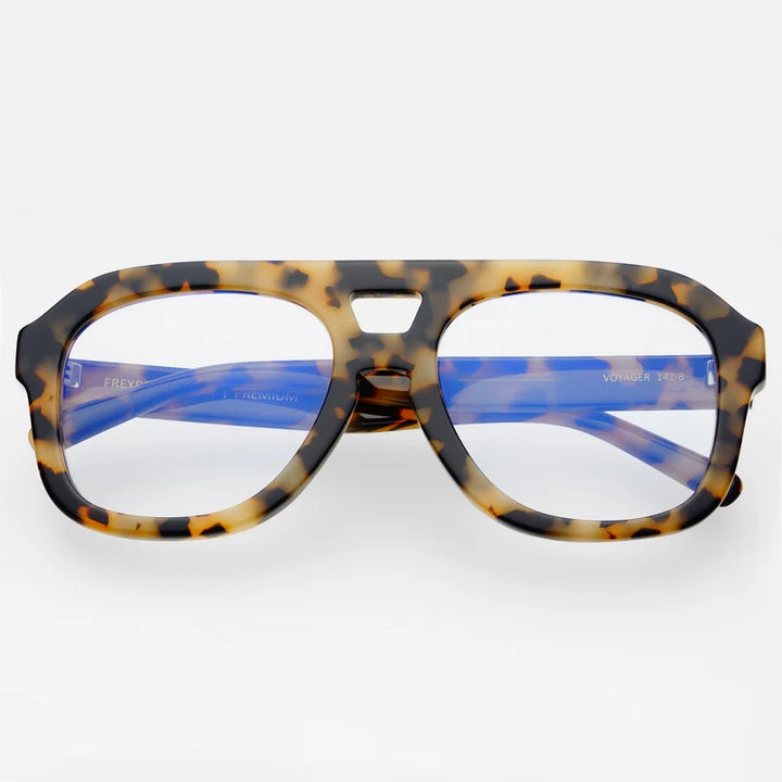 FREYRS - Voyager Acetate Oversized Aviator Sunglasses - Milky Tortoise