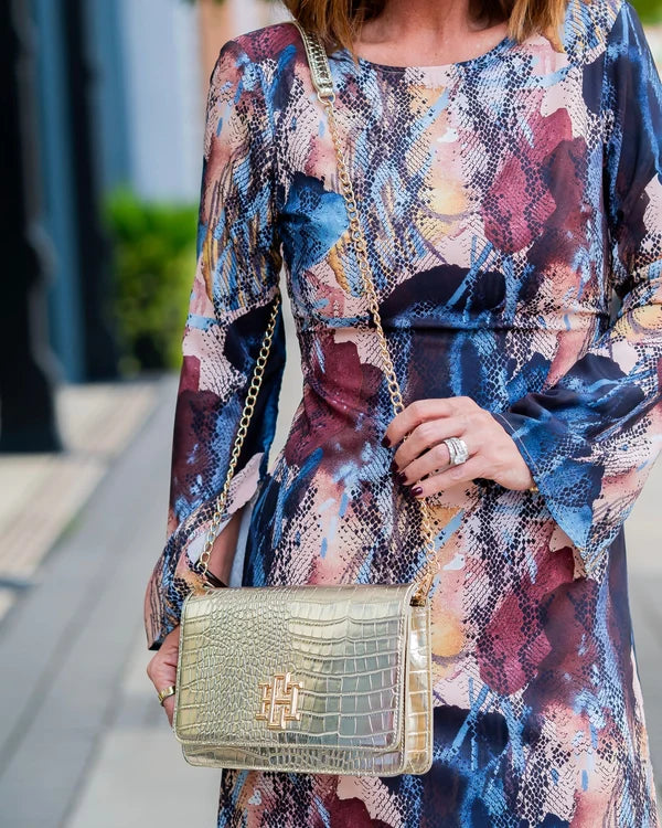 Caroline Hill - Bryn Clutch/Crossbody - Gold EC