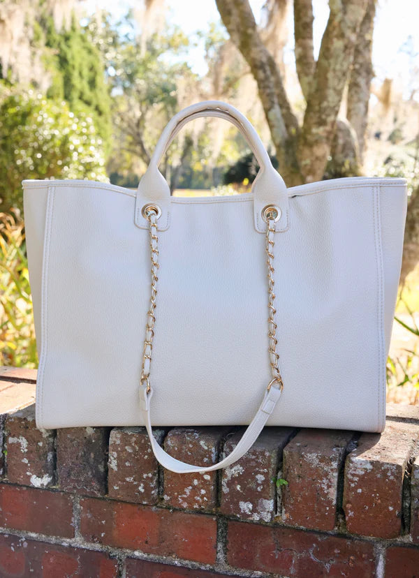 Caroline Hill - Melissa Tote Bag - Cream