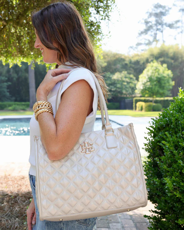 Caroline Hill - Hailey Tote "Pearl Quilted DQ"