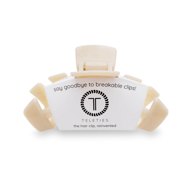 Teleties - Classic Almond Beige Hair Clip-Large