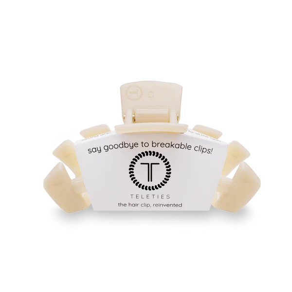 Teleties - Classic Almond Beige Hair Clip-Medium