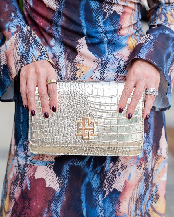Caroline Hill - Bryn Clutch/Crossbody - Gold EC