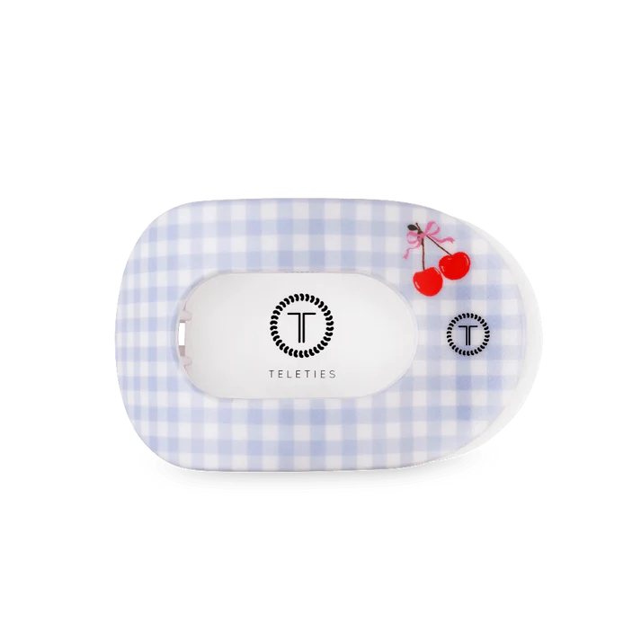 Teleties - Basket of Cherries Flat Round Hair Clip - Medium